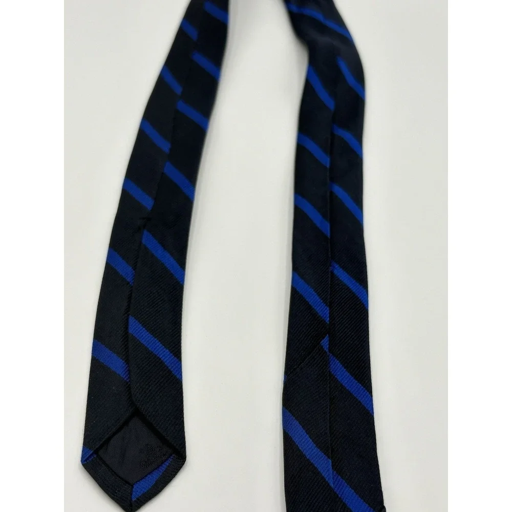 Brooks Brothers Makers Silk Tie Navy Royal Blue Striped 63